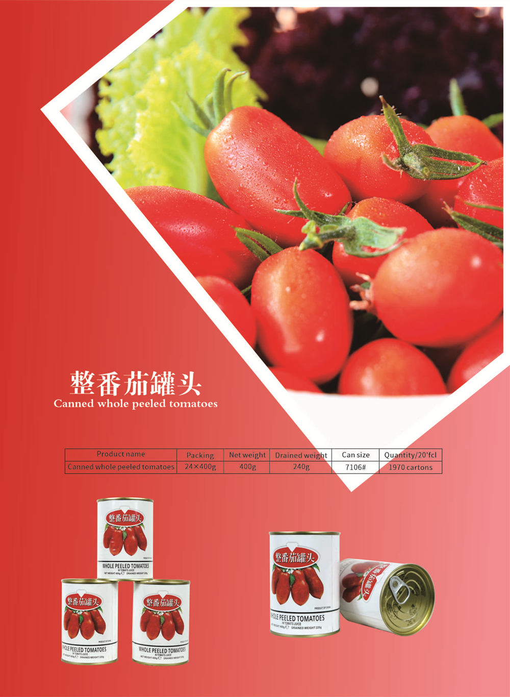 Canned whole peeled tomatoes
